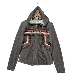 Lucky‎ Brand Lucky Lotus Women's Jacket Hoodie Embroidered Full Zip Boho Size XL